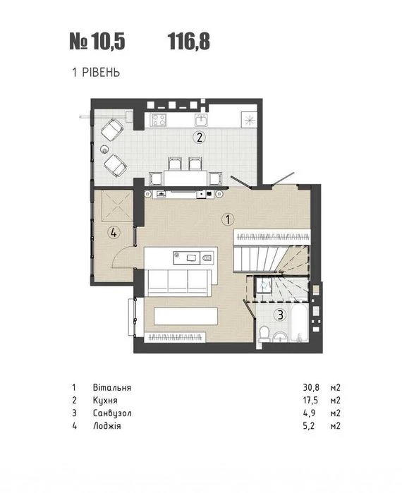 (5) Продам 3к квартиру на Вишенке 4422