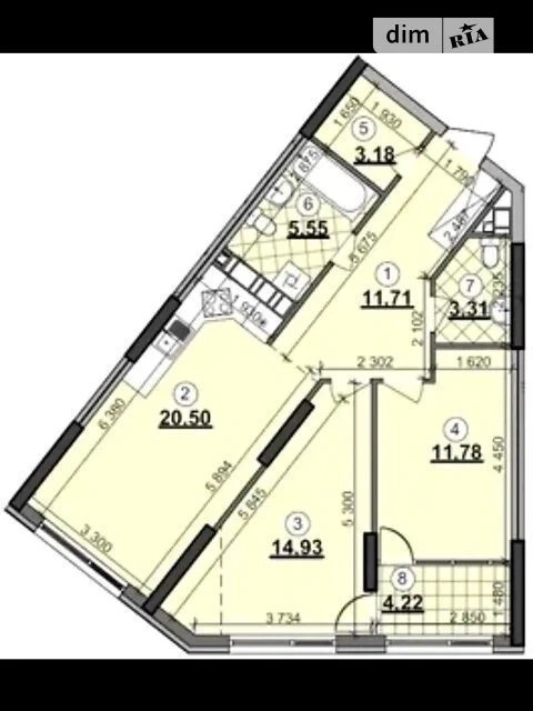 Продаж 3к квартири 76 кв. м на наб. Дніпровська 15Ж • ID 347