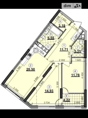 Продаж 3к квартири 76 кв. м на наб. Дніпровська 15Ж • ID 347