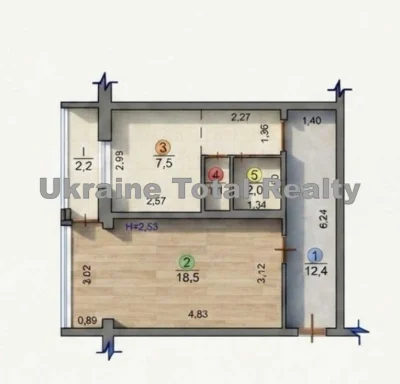 OBOLON! Large 1-room apartment near the metro station Heroiv Dnipra