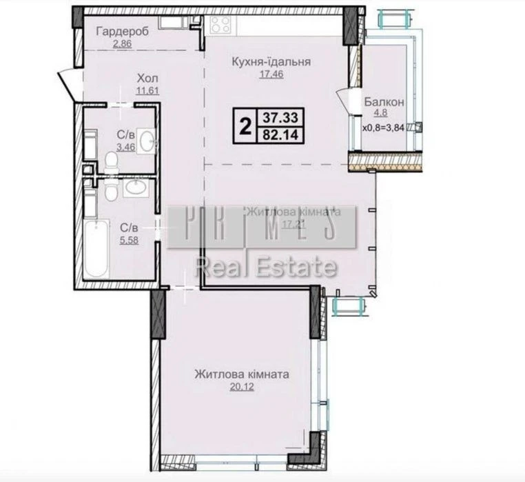 For sale 3-room apartment 82m2 in the residential complex "Novopecherski Lipky" on Andriyya St.