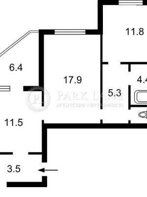 For sale 2-room apartment 61 sq. m. on Vyshnyakivska Street 7A • ID 347