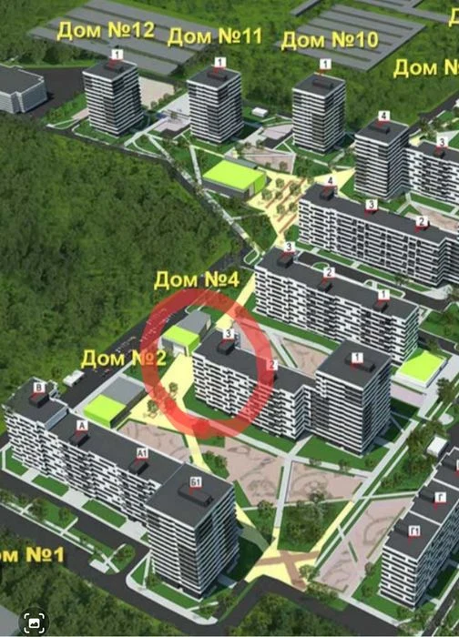 Residential complex Prolisok 1-room, 50 m2, building 158, completed, occupied, metro 5 min.
