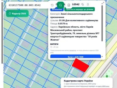 Ділянка. Харків, Тракторобудівників просп.