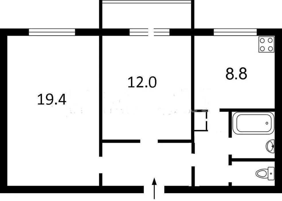 Метробудівська 14/12, 2 кімнатна, 54 метра. Сталінка. Відрад