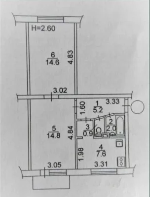 2-room apartment with European renovation, Myru Ave. 12