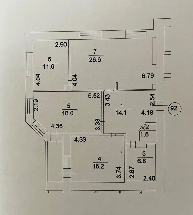 99.2 м2, велика кухня- вітальня та три окремі кімнати, від в