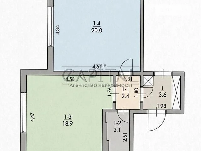 Продаж 1к квартири 44 кв. м на вул. Максимовича Михайла 32Б