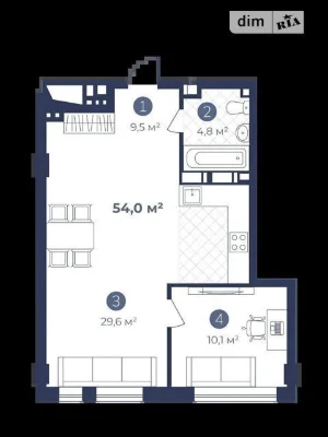 Продаж 1к квартири 54 кв. м на вул. Ревуцького 54А • ID 3475