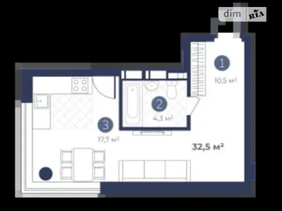 Продаж 1к квартири 31 кв. м на вул. Ревуцького 54А • ID 3475