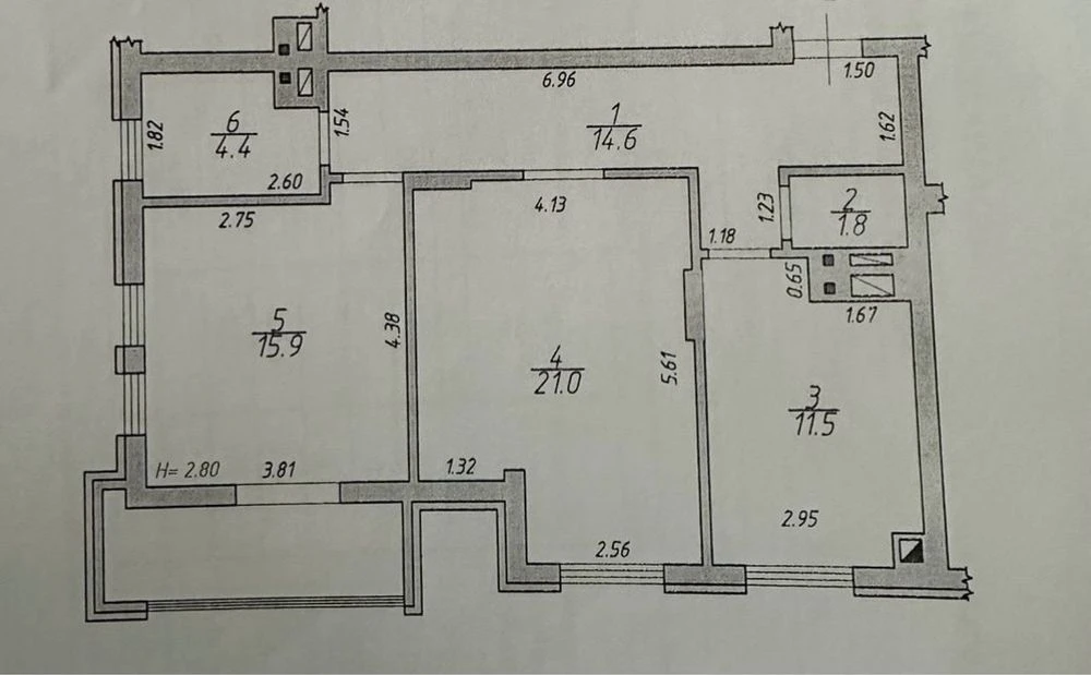 Продаж двокімнатної квартири 2-к