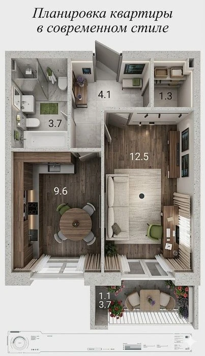 BEST PRICE! $29,000 "Space on Tulskaya". NO EXTRA CHARGES