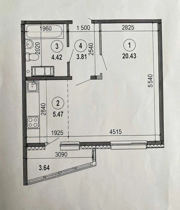 For sale 1-room apartment 37 sq. m. Welcome Home residential complex Stetsenka near
