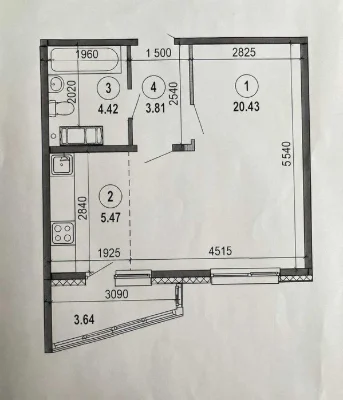 For sale 1-room apartment 37 sq. m. Welcome Home residential complex Stetsenka near