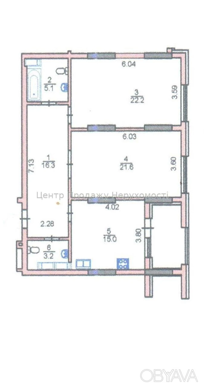 2-room apartment, 89 sq.m.