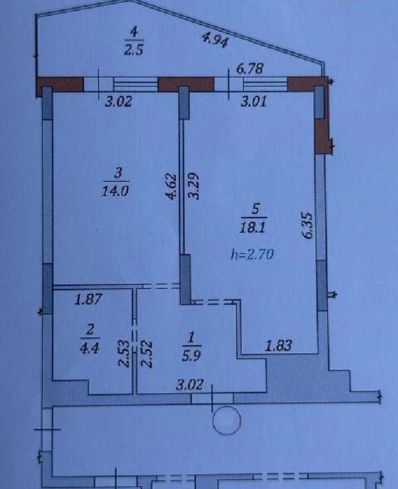 Продажа 1к квартиры НОВОСТРОЙКА БИЗНЕС-КЛАСС 45/27/18м² ЖК Тифа