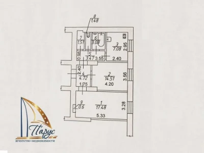 2-комнатная Соцгород, 2 этаж сертификат