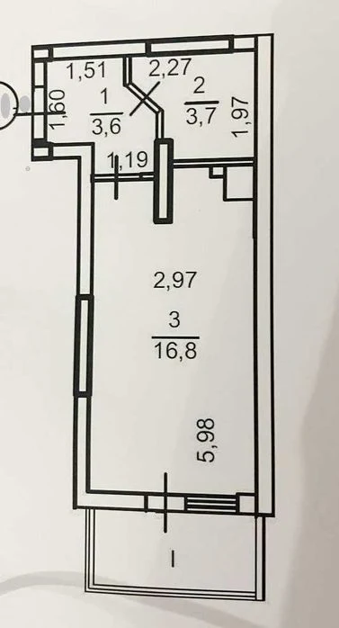 1-комнатная квартира 28.1 м², ЖК "Акварель 3", 386583