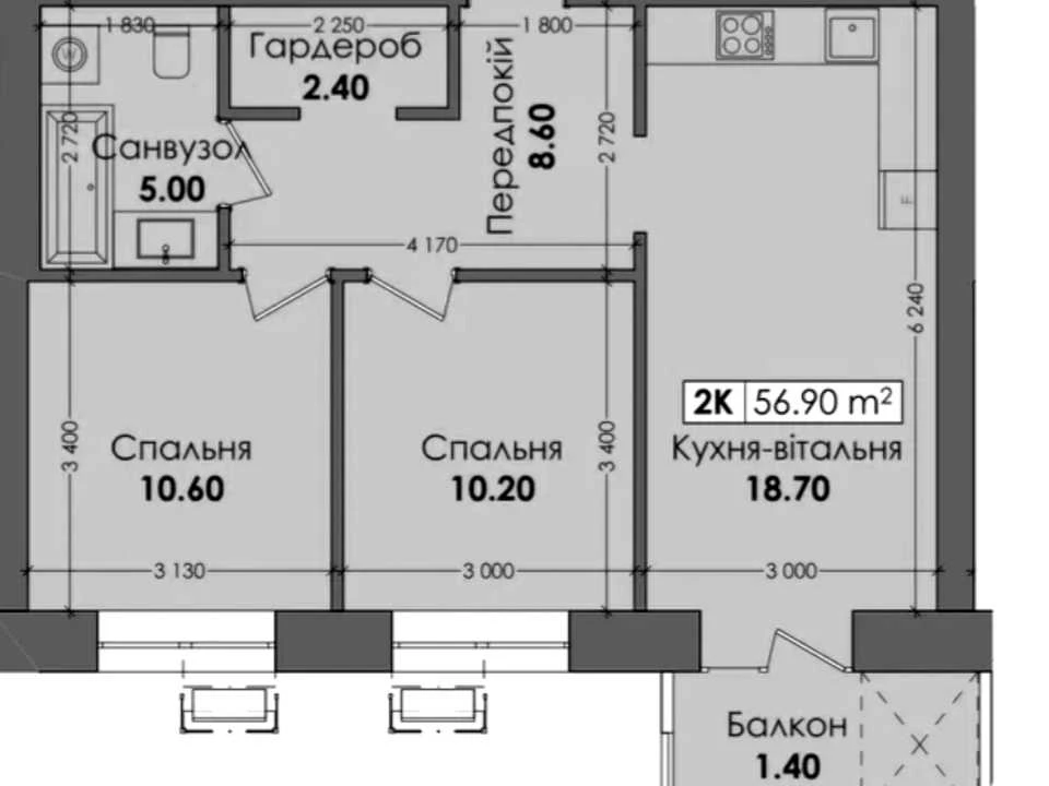 Квартира. Ужгород, Капушанська вул., (Будинок А01-2)