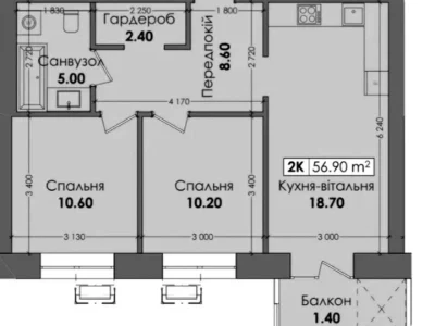 Квартира. Ужгород, Капушанська вул., (Будинок А01-2)