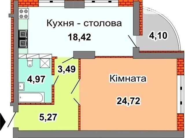 Довготривала оренда 1к квартири на просп. Валерія Лобановськ