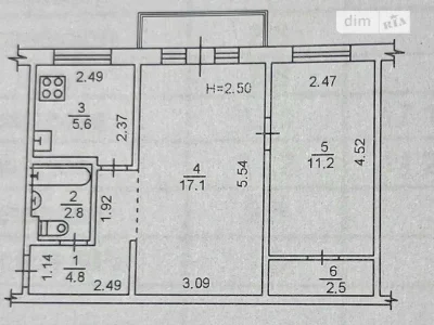 Sale of 2-room apartment 46 sq. m. on Mykhayla Dontsya st. 18 • ID 34