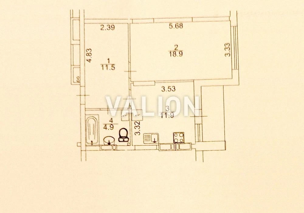 1-room apartment for sale in the Veneciya residential complex, Stepana Rudnytskyi