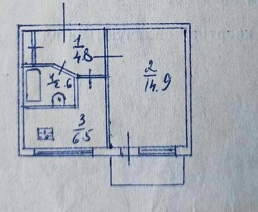 1-room apartment for sale near the park