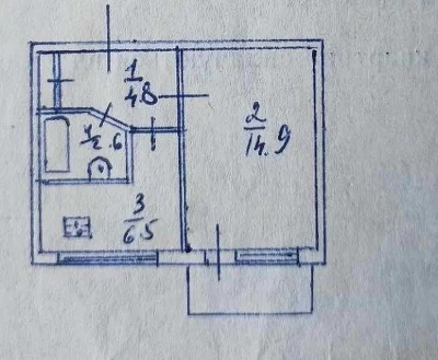1-room apartment for sale near the park