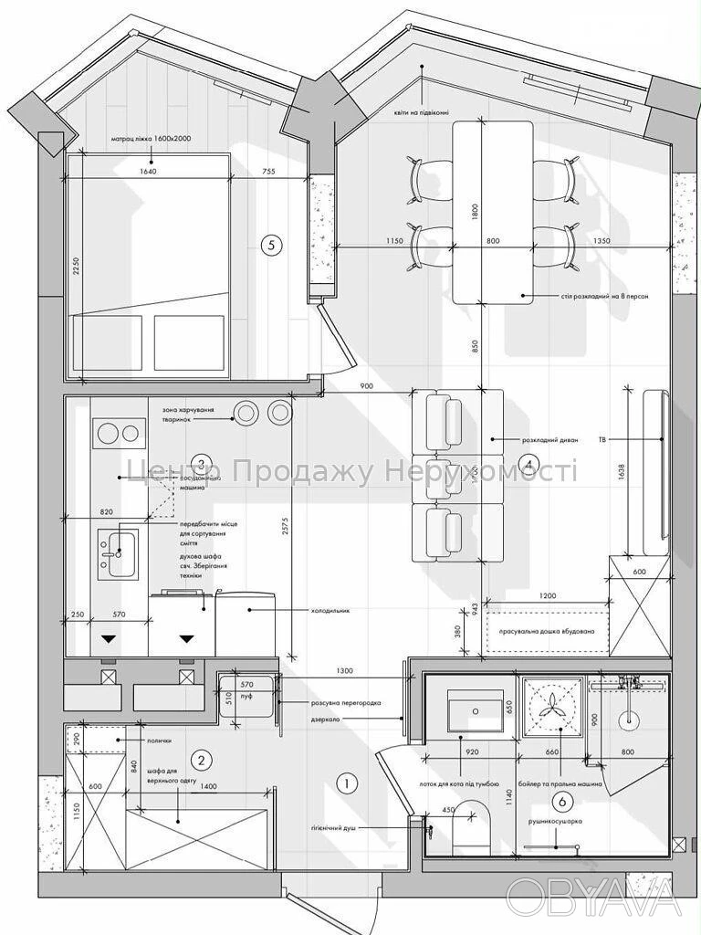 1-room apartment, 43 sq.m.