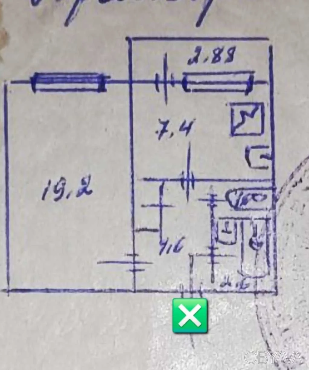 One-bedroom apartment, 36.00 sq.m