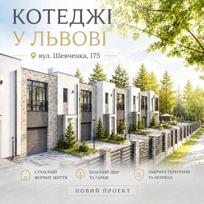 Сучасний котедж з гаражем 111 м у Львові / від забудовника