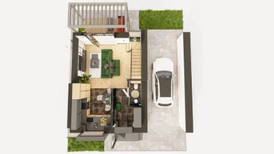 Таунхаус 145 м² у Києві | Гараж, тераса на даху, газ | Три к
