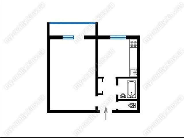 Sale of 1-room apartment 35 sq. m on 79 Heroiv Dnipra St. • ID 34