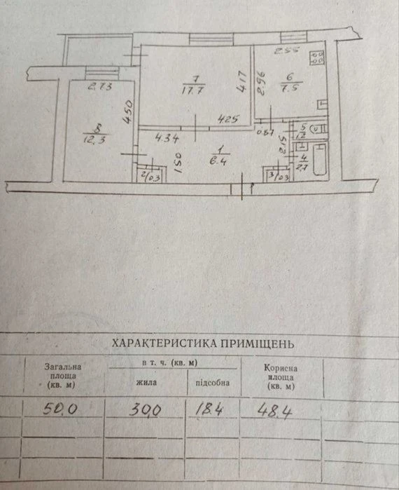 For sale: 2-room apartment, improved, 50 m2, floor 3/9, Klochk Street