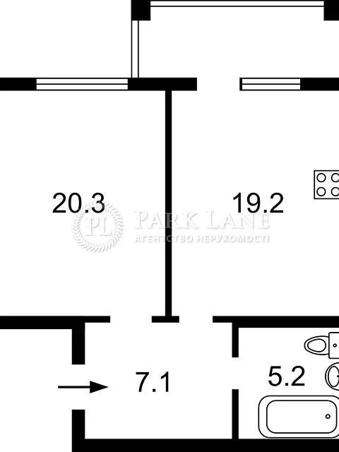 Sale of 1-room apartment 54 sq. m on Mykhaylo Boychuk St. 19A • ID