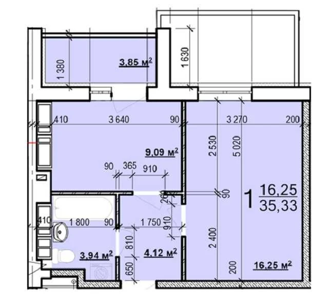 For sale: 1-room apartment in residential complex MIRA 3J