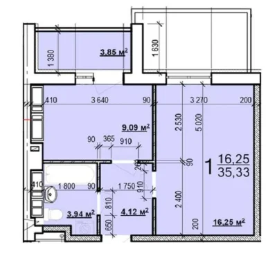 For sale: 1-room apartment in residential complex MIRA 3J