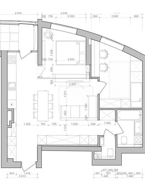 Sale of 2-room apartment 61.8 sq. m. on Yuriy Shumskoho St. 5 • ID