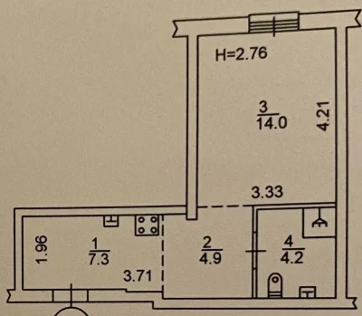 For sale a 1-room apartment in the Kopernika residential complex, Kopernika