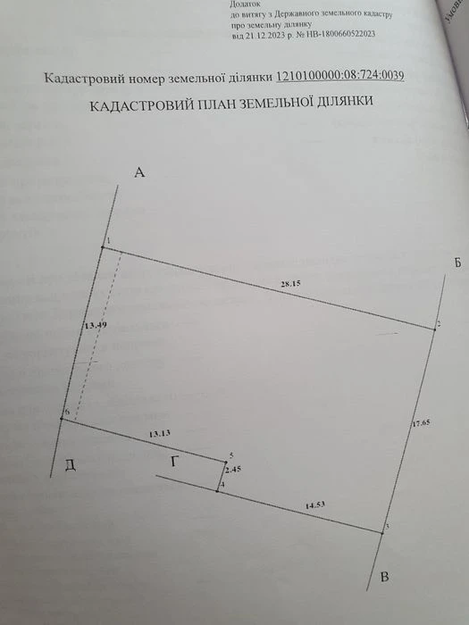 Продам приватизований участок под застройку