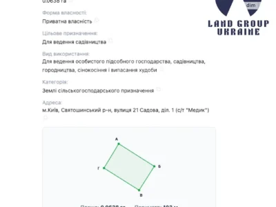 Продаж Ділянка під житлову забудову Берковець