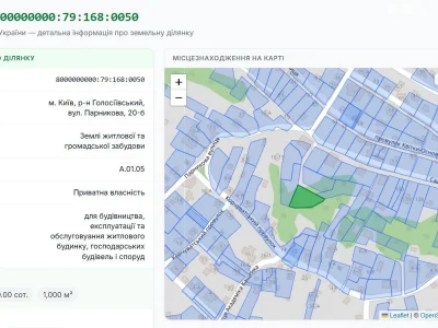 Продаж Ділянка під житлову забудову Голосіївський