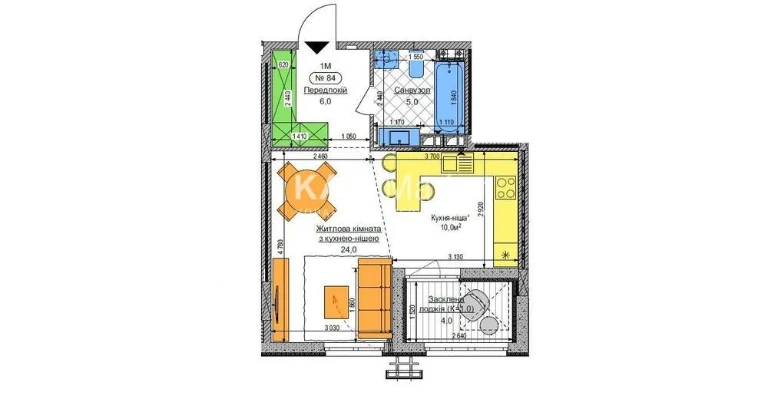 Продажа 1к квартиры с видом во внутренний дворик в ЖК Respubli