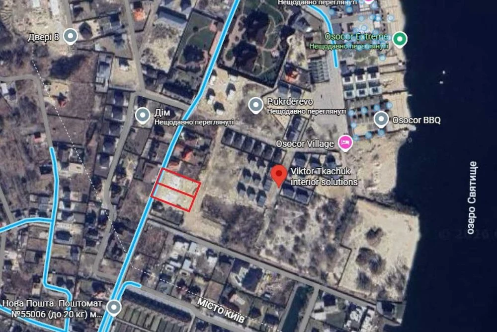 Чудова ділянка 12-24 сотки озеро Святище Лагуна Osocor Осоко