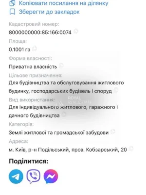 Продаж Ділянка під житлову забудову Подільський