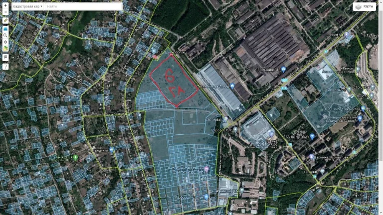 Продам участок 5.8 ГА в районе Шинного завода, логистический
