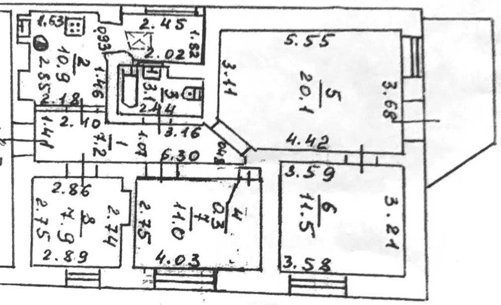 4-кімнатна квартира 68 м² на на вулиці Успенська, 499255