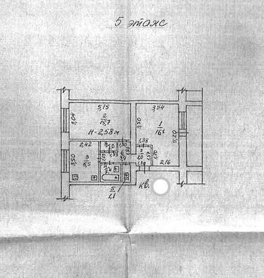 2 комнатная квартира в пер. Матросова/пр.Шевченко, 385554