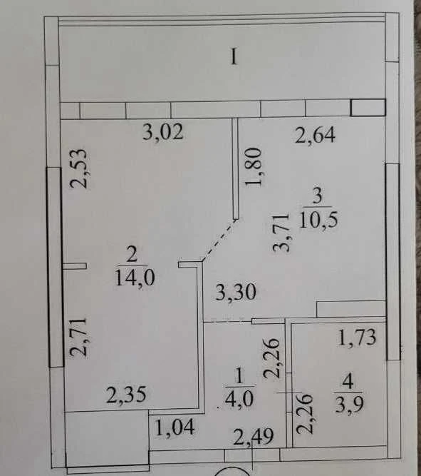 1 комнатная квартира на Пишоновской, 479062